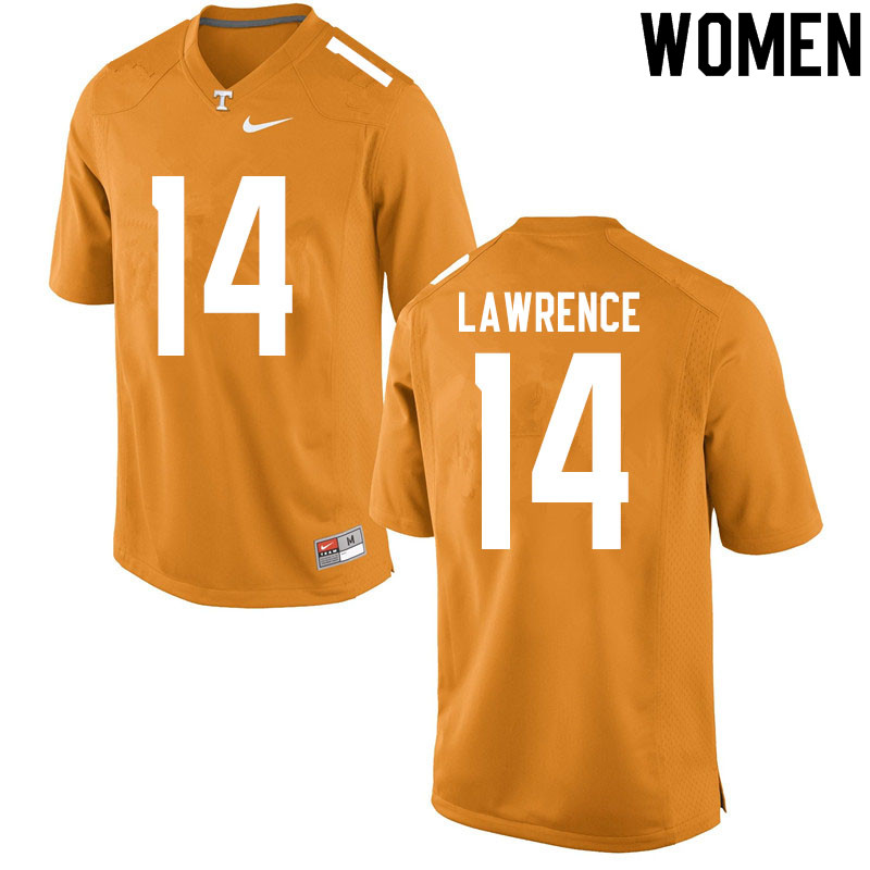 Women #14 Key Lawrence Tennessee Volunteers College Football Jerseys Sale-Orange